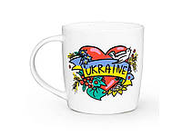 Чашка Kvarta Україна серце 360 мл 1945 GL, код: 8195064