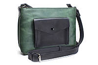 Женская кожаная сумка ручной работы Coolki Bossy зелёный KS, код: 6719932