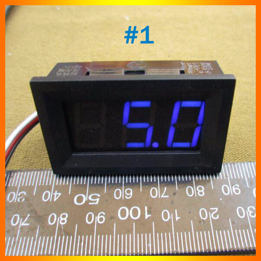 Вольтметр цифровий у корпусі DC 4.5-30 В Синій, фото 1