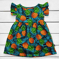 Платье Dexters детское ананасик с коротким рукавом 122 см зеленый (13102211592) KS, код: 8328958