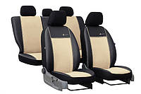 Авточехлы Seat Cordoba 1993-2002 POK-TER Exclusive екокожа с бежевой вставкой алькантары KS, код: 8143533