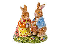 Декоративная фигурка Кролики с корзинкой 12 см Lefard AL113893 GL, код: 7431260
