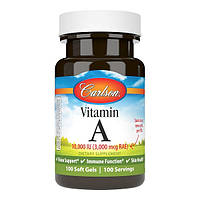 Витамин A Carlson Labs Vitamin A 10000 IU 100 Soft Gels KS, код: 8139321