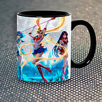 Чашка Fan Girl Сейлор Мун Sailor Moon (5636) 330 мл Черный GL, код: 7599458