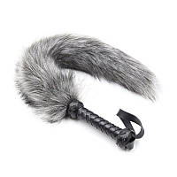 Меховой хвост лисицы с рукояткой Bdsm4u Fox Tail Whips KS, код: 7729057