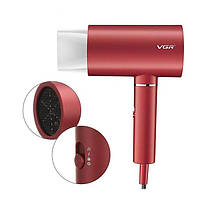 Фен с насадкой для прикорневого объема VGR V-431, Классический фен для волос, Электрический фен EQ-849 для