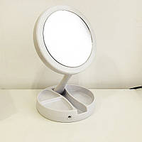 Зеркало с светодиодом My Fold Away Mirror | Зеркало для мейкапа | Зеркало для макияжа XZ-715 с увеличением