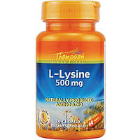 Лизин Thompson L-Lysine 500 mg 60 Tabs THO-19750 GL, код: 7519280