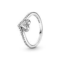 Серебряное кольцо Pandora Сияющее сердце 199302C01 KS, код: 7361205