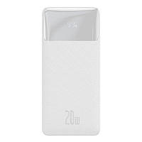 Повербанк 20000mAh Power Bank BASEUS Bipow PPDML-M02 2USB Type-C PD QC 20W 3A White N KS, код: 8246120