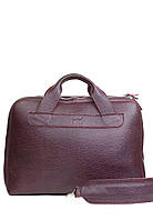 Кожаная деловая сумка Attache Briefcase бордовый флотар The Wings GL, код: 8132248