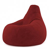 Кресло Мешок Груша Велюр 150х100 Студия Комфорта размер Большой бордовый KS, код: 6498987