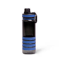 Спортивная пластмассовая бутылка для воды Kamille 750 мл Черный с синим (KL225530) KS, код: 8289424