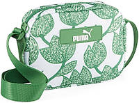 Сумка через плечо женская Puma CORE POP CROSS BODY BAG 1,5L зелено-белая 079856-05