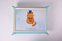 Таця на подушці Mine Mr. Cat Блакитна (112751) MN, код: 2492075