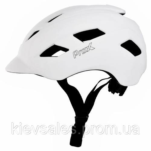 Шлем велосипедный ProX Town LED матовый Белый (A-KO-0226) KS, код: 8156588 - фото 1 - id-p2146143080