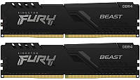 Модуль памяти DDR4 2x16GB 3200 Kingston Fury Beast Black (KF432C16BB1K2 32) KS, код: 7762170