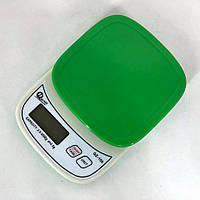 Весы кухонные с плоской платформой QZ-158 5кг, точные кухонные весы. GJ-593 Цвет: зеленый