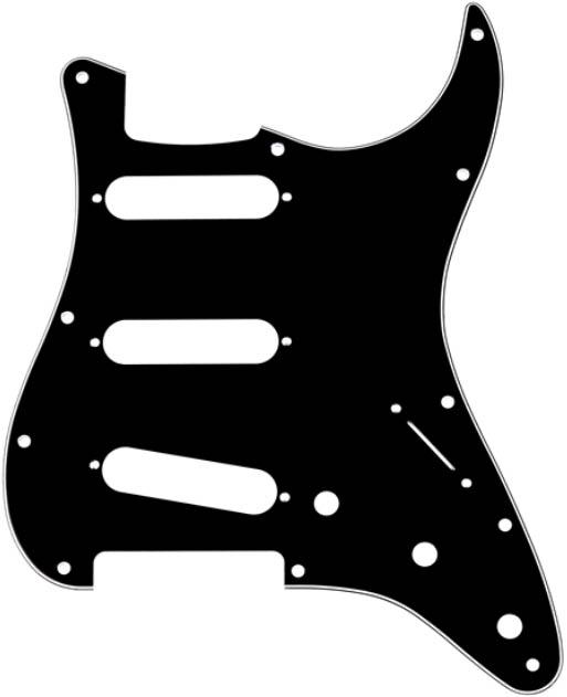 Пикгард Fender 11-Hole Modern-style Stratocaster S/S/S Pickguards Black