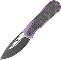 We Knife Nóż Baloo Purple Titanium Shredded Carbon Fiber Black Stonewashed Cpm 20Cv By Ostap Hel We21033 3