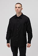 Рубашка классическая однотонная мужская Redpolo 3809 3XL Черный (2000989981619) KS, код: 8309475