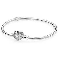 Серебряный браслет Moments Сердце Pandora 590727CZ 23 KS, код: 7359987