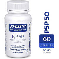 Пиридоксин Pure Encapsulations P5P 50 (vitamin B6) gluten free 60 Caps PE-00210 KS, код: 7703927