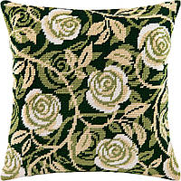 Набір для вишивання декоративної подушки Чарівниця Завитки троянд 40×40 см V-89 KS, код: 7243044