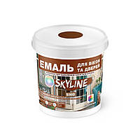 Эмаль акриловая Для Окон и Дверей SkyLine Wood Красно-коричневая RAL 3009 0.4 л KS, код: 8195731