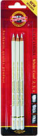 Набір художніх вугільних олівців Біла крейда 3 шт Gioconda Koh-i-Noor