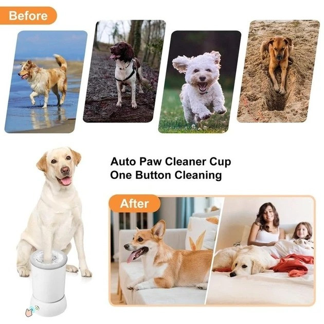 Лапомойка для собак автоматическая Pet Foot Wash 827-6 емкость для мытья лап домашних животных - фото 7 - id-p2065047053