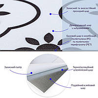 Al Покриття на підлогу для стін гнучкий ламінат самоклейна вінілова плитка самоклейка 600х600х1,5 мм (СВП-215)