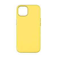 Панель-накладка чехол MagSafe Leather Case Apple iPhone 14 Canary Yellow KS, код: 8322183