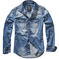 Рубашка Brandit Riley Denim BLUE S Синий (4020.62) TS, код: 1381778