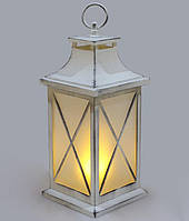 Фонарь декоративный с LED подсветкой Ночной огонек 13.5х13.5х32см белый BonaDi TS, код: 8389746