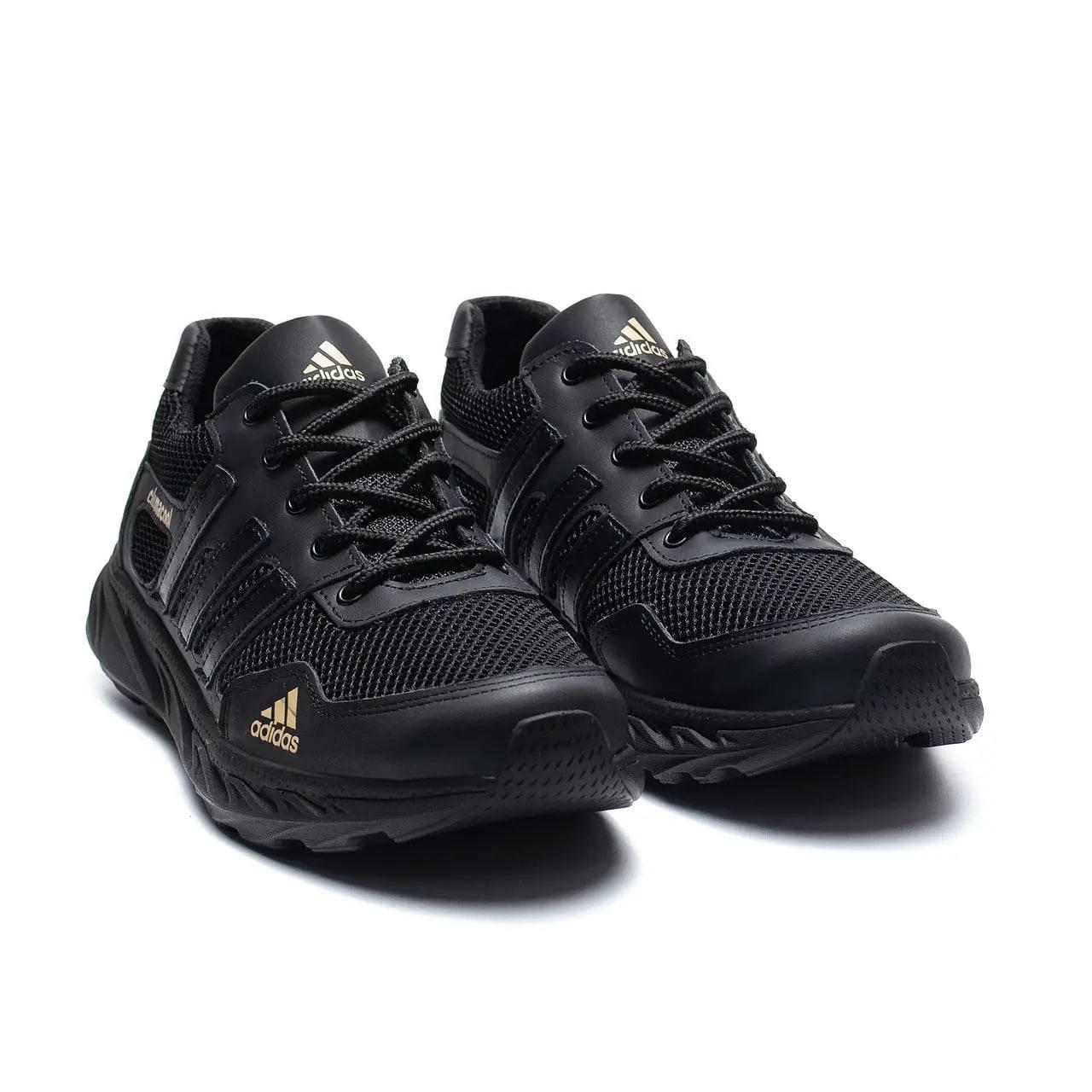 Чоловічі літні кросівки чорні сітка adidas climacool CA4 сет, фото 1