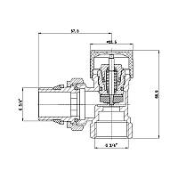 Кран для радиатора угловой SD Forte SF238W20, термостатический, с антипротечкой 3/4 дюйма