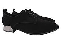 Туфлі жіночі з натуральної замші на низькому ходу Чорні Angelo Vani 143-21DTC 40 TS, код: 7366147