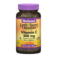 Витамин C Bluebonnet Nutrition Earth Sweet Chewables Vitamin C 500 mg 90 Chewable Tabs Orange TS, код: 7517501
