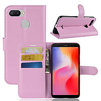 Чехол-книжка Litchie Wallet Xiaomi Redmi 6 Light Pink TS, код: 8248387