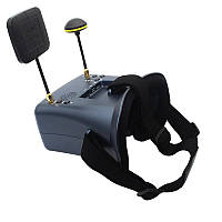 FPV очки - шлем для квадрокоптера и авиамоделей c записью видео Nectronix LS008D 4,3 5.8 Ггц TS, код: 8198774