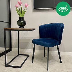 Поворотні стільці з оббивкою на замовлення Opra на чорних металевих ніжках для кухні