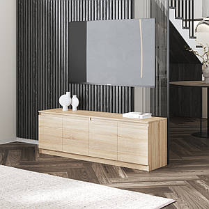 Тумба під телевізор VAYS у вітальню, сучасна з полицями, без ручок R-31 Дуб Сонома
