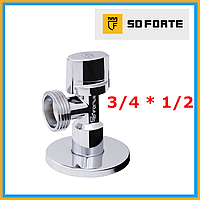 Приборные шаровые угловые краны SD FORTE шаровый 1/2"x1/2" Кран угловой установочный для сантехприборов