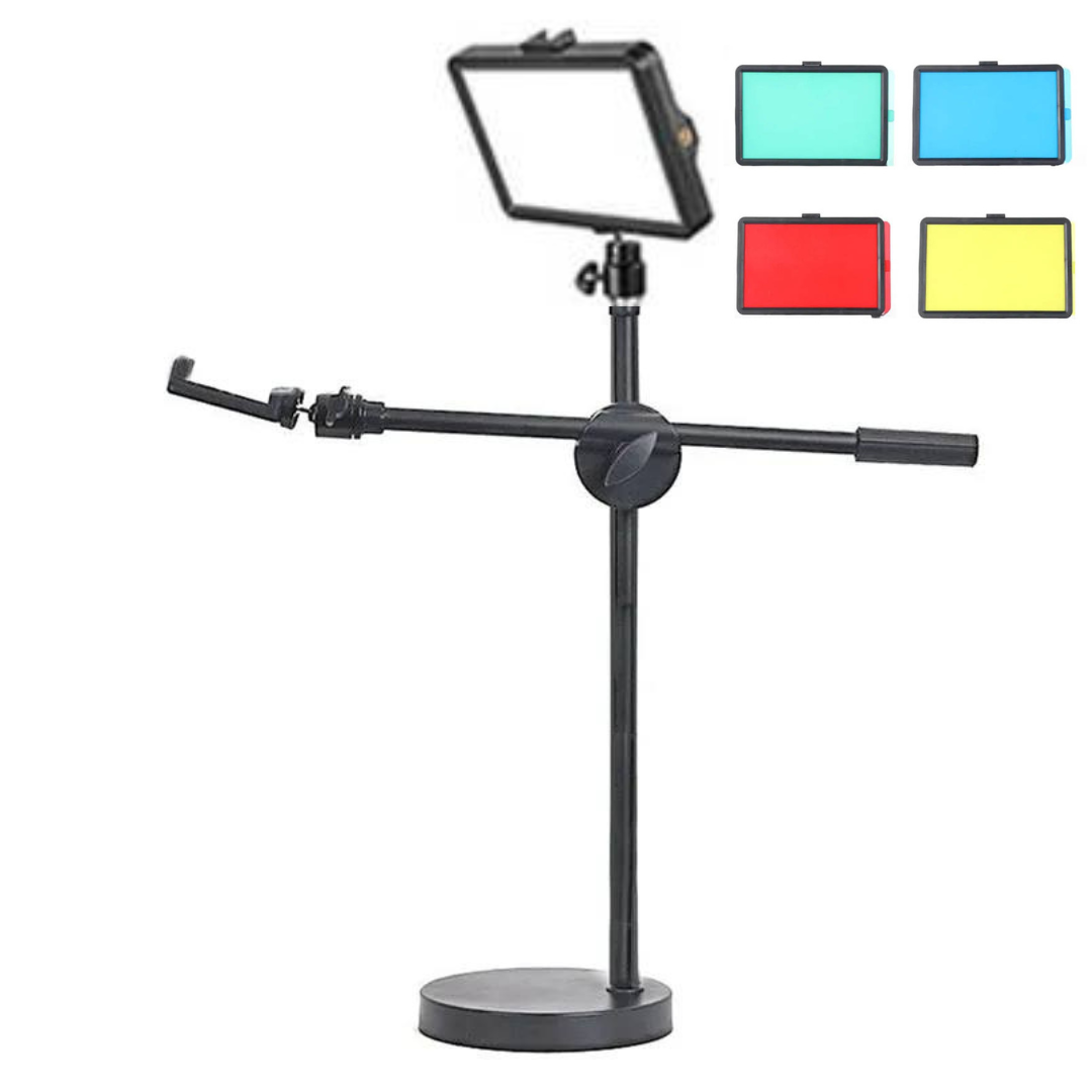 Настільний штатив журавель Profi-light PR-15 з LED світлом 10х15 см з кольоровими фільтрами