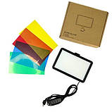 Настільний штатив журавель Profi-light PR-19 з LED світлом 19х12.5 см з кольоровими фільтрами, фото 8