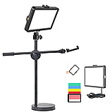 Настільний штатив журавель Profi-light PR-19 з LED світлом 19х12.5 см з кольоровими фільтрами, фото 2