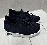 Весняні дитячі кросівки шкарпетки літні 33-34 сині, фото 2