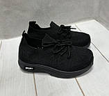 Весняні дитячі кросівки шкарпетки літні 31-32 чорні, фото 3