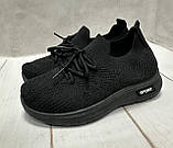 Весняні дитячі кросівки шкарпетки літні 31-32 чорні, фото 4